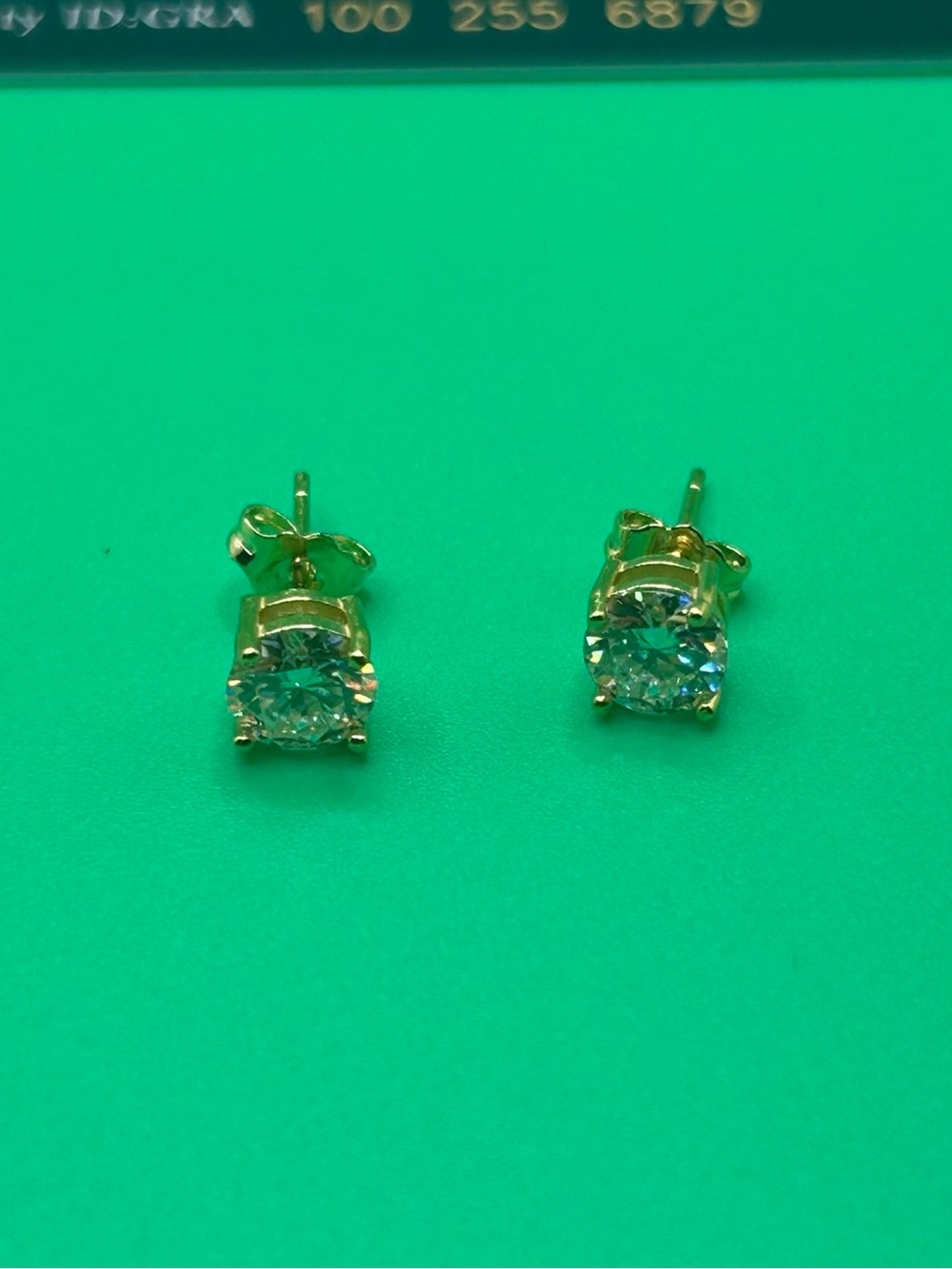 Lab Grown Diamond Gold Earrings GRA Certified Pass Test Womens Stunning 6mm